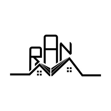 RAN Real State logo tasarımı, RAN basit ve modern logo. RAN lüks alfabe tasarımı  