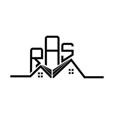 RAS Real State logo tasarımı, RAS basit ve modern logosu. RAS lüks alfabe tasarımı  