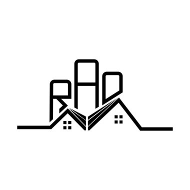 RAO Real State logo tasarımı, RAO basit ve modern logo. RAO lüks alfabe tasarımı  