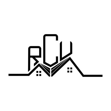 RCU Real State logo tasarımı, RCU basit ve modern logo. RCU lüks alfabe tasarımı  