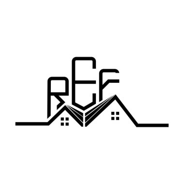 REF emlak logosu tasarımı, REF basit ve modern logo. REF lüks alfabe tasarımı  