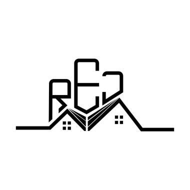REJ Real State logo tasarımı, REJ basit ve modern logo. REJ lüks alfabe tasarımı  