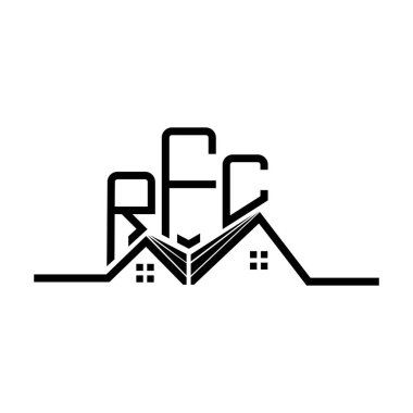 RFC Real State logo tasarımı, RFC basit ve modern logo. RFC lüks alfabe tasarımı  