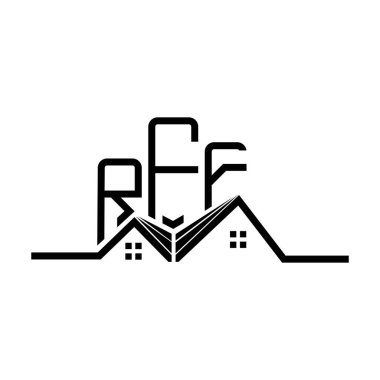 RFF Real State logo tasarımı, RFF basit ve modern logo. RFF lüks alfabe tasarımı  
