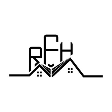 RFH Real State logo tasarımı, RFH basit ve modern logo. RFH lüks alfabe tasarımı  