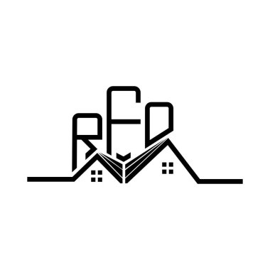 RFO emlak logosu tasarımı, RFO basit ve modern logosu. RFO lüks alfabe tasarımı  