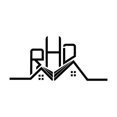 RHD Real State logo tasarımı, RHD basit ve modern logo. RHD lüks alfabe tasarımı  
