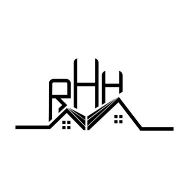 RHH emlak logosu tasarımı, RHH basit ve modern logo. RHH lüks alfabe tasarımı  
