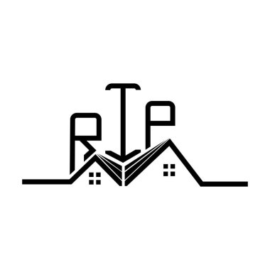 RIP Real State logo tasarımı, RIP basit ve modern logo. RIP lüks alfabe tasarımı  