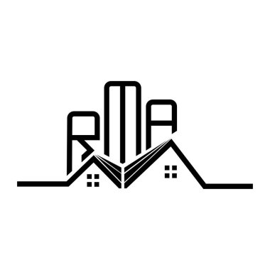 RMA emlak logosu tasarımı, RMA basit ve modern logo. RMA lüks alfabe tasarımı  