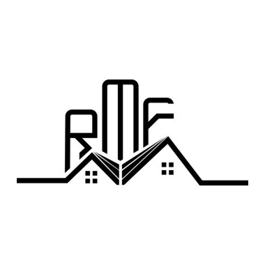 RMF Real State logo tasarımı, RMF basit ve modern logo. RMF lüks alfabe tasarımı  