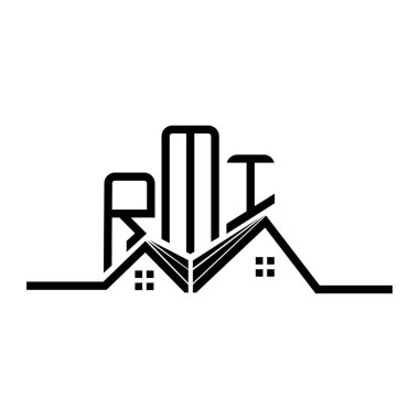 RMI Real State logo tasarımı, RMI basit ve modern logo. RMI lüks alfabe tasarımı  