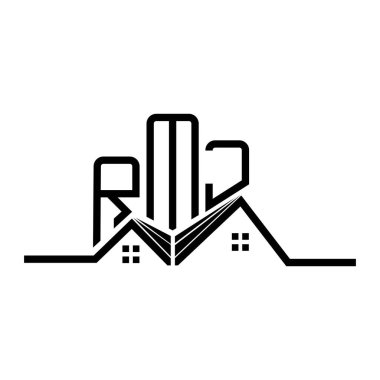 RMJ Real State logo tasarımı, RMJ basit ve modern logo. RMJ lüks alfabe tasarımı  