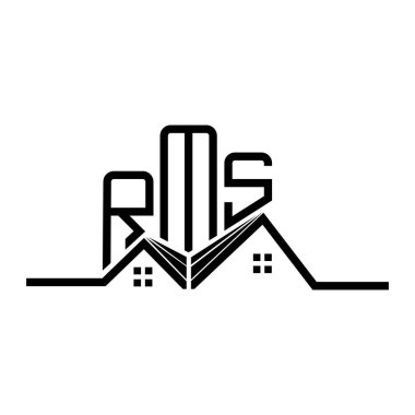 RMS Real State logo tasarımı, RMS basit ve modern logo. RMS lüks alfabe tasarımı  