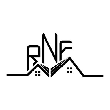 RNF Real State logo tasarımı, RNF basit ve modern logo. RNF lüks alfabe tasarımı  