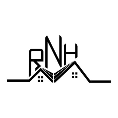 RNH Real State logo tasarımı, RNH basit ve modern logo. RNH lüks alfabe tasarımı  