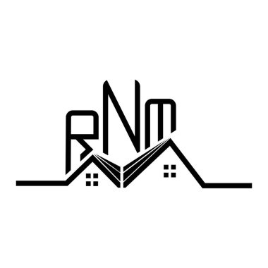 RNM Real State logo tasarımı, RNM basit ve modern logo. RNM lüks alfabe tasarımı  