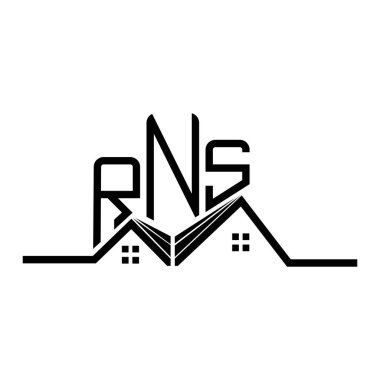 RNS Real State logo tasarımı, RNS basit ve modern logo. RNS lüks alfabe tasarımı  