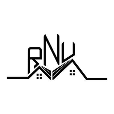 RNU Real State logo tasarımı, RNU basit ve modern logo. RNU lüks alfabe tasarımı  