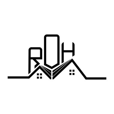ROH Real State logo tasarımı, ROH basit ve modern logo. ROH lüks alfabe tasarımı  