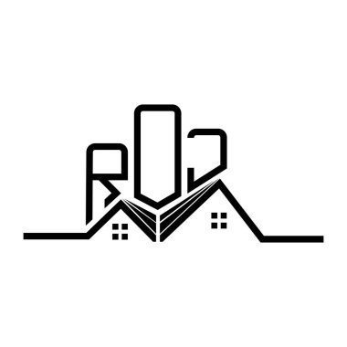 ROJ Real State logo tasarımı, ROJ basit ve modern logo. ROJ lüks alfabe tasarımı  