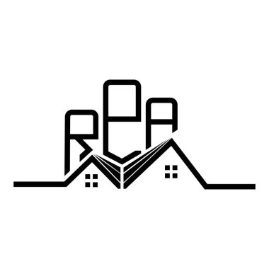 RPA Emlak Logosu Tasarımı, RPA Basit ve Modern Logo. RPA lüks alfabe tasarımı  