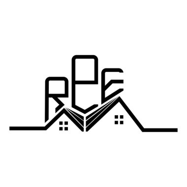 RPE Real State logo tasarımı, RPE basit ve modern logo. RPE lüks alfabe tasarımı  