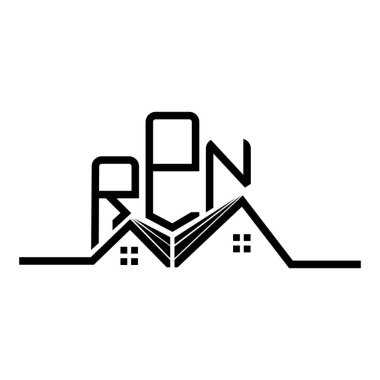 RPN Real State logo tasarımı, RPN basit ve modern logo. RPN lüks alfabe tasarımı  