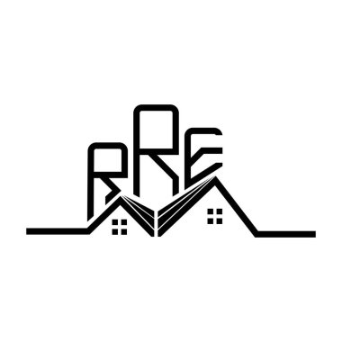 RRE Real State logo tasarımı, RRE basit ve modern logo. RRE lüks alfabe tasarımı  