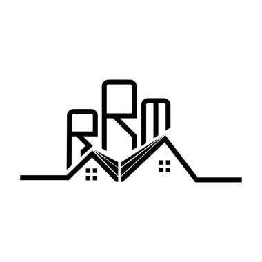 RRM Real State logo tasarımı, RRRM basit ve modern logo. RRM lüks alfabe tasarımı  