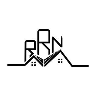 RRN Real State logo tasarımı, RRRN basit ve modern logo. RRN lüks alfabe tasarımı  