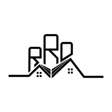 RRO Real State logo tasarımı, RRO basit ve modern logo. RRO lüks alfabe tasarımı  