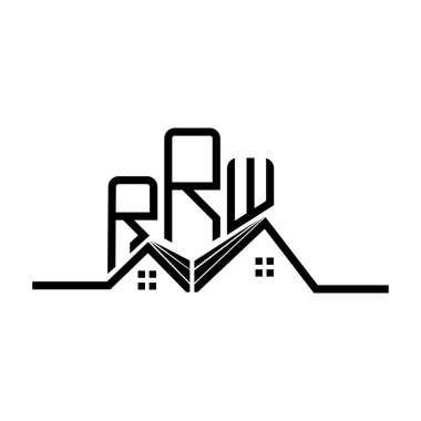 RRW Real State logo tasarımı, RRW basit ve modern logo. RRW lüks alfabe tasarımı  