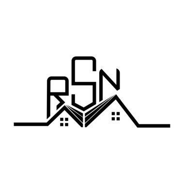 RSN Real State logo tasarımı, RSN basit ve modern logo. RSN lüks alfabe tasarımı  