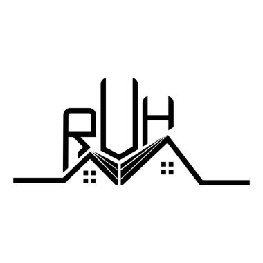 RUH emlak logosu tasarımı, RUH basit ve modern logo. RUH lüks alfabe tasarımı  
