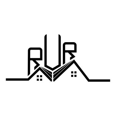 RUR Emlak Logosu Tasarımı, RUR basit ve modern logo. RUR lüks alfabe tasarımı  