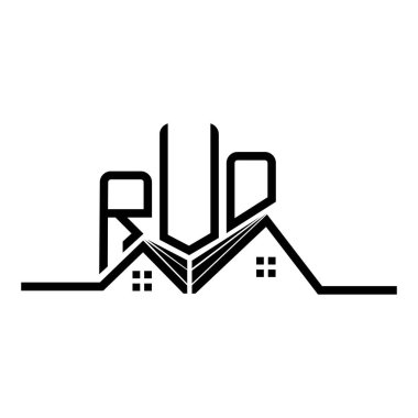 RUO Real State logo tasarımı, RUO basit ve modern logosu. RUO lüks alfabe tasarımı  