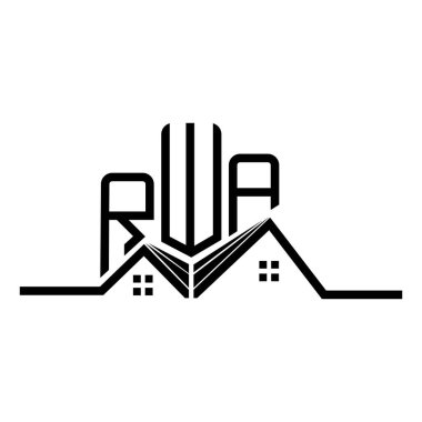RWA Real State logo tasarımı, RWA basit ve modern logo. RWA lüks alfabe tasarımı  