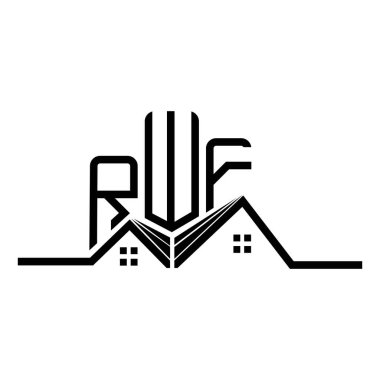 RWF Real State logo tasarımı, RWF basit ve modern logo. RWF lüks alfabe tasarımı  
