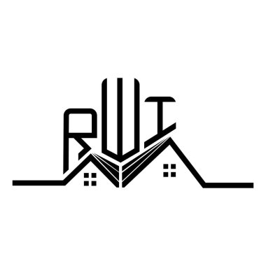 RWI Real State logo tasarımı, RWI basit ve modern logo. RWI lüks alfabe tasarımı  