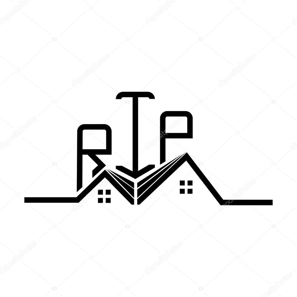 RIP Real State logo design, RIP simple and modern logo. RIP luxurious alphabet design