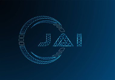 JAI düşük poli harfli logo vektör tasarımı. JAI düşük polyester logo tasarımı. Düşük polyester logo.