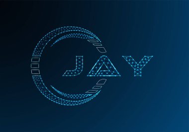 JAY low poly letter logo vector design. JAY lower poly logo design. Low poly logo.