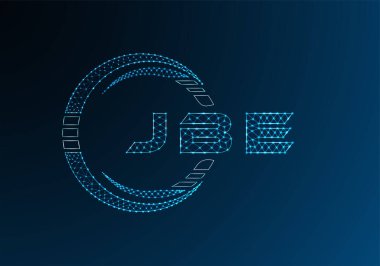 JBE low poly letter logo vector design. JBE lower poly logo design. Low poly logo.