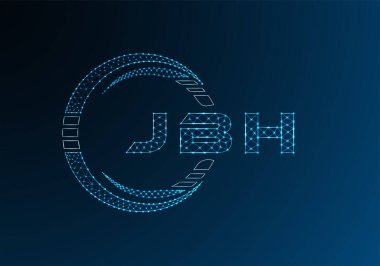 JBH düşük poli harfli logo vektör tasarımı. JBH düşük poli logo tasarımı. Düşük polyester logo.