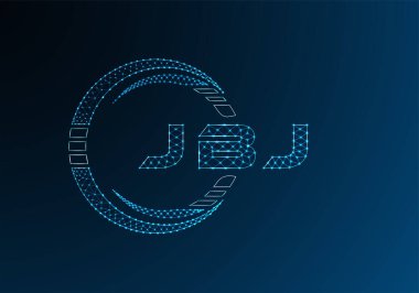 JBJ düşük poli harfli logo vektör tasarımı. JBJ düşük polyester logo tasarımı. Düşük polyester logo.