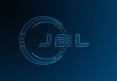 JBL low poly letter logo vector design. JBL lower poly logo design. Low poly logo.