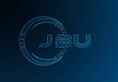 JBU düşük poli harfli logo vektör tasarımı. JBU düşük poli logo tasarımı. Düşük polyester logo.