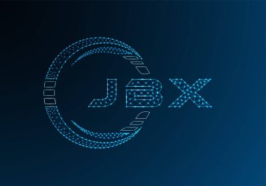 JBX low poly letter logo vector design. JBX lower poly logo design. Low poly logo.