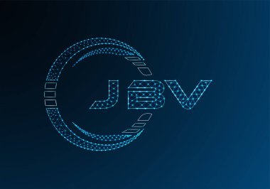 JBV düşük poli harfli logo vektör tasarımı. JBV düşük polyester logo tasarımı. Düşük polyester logo.